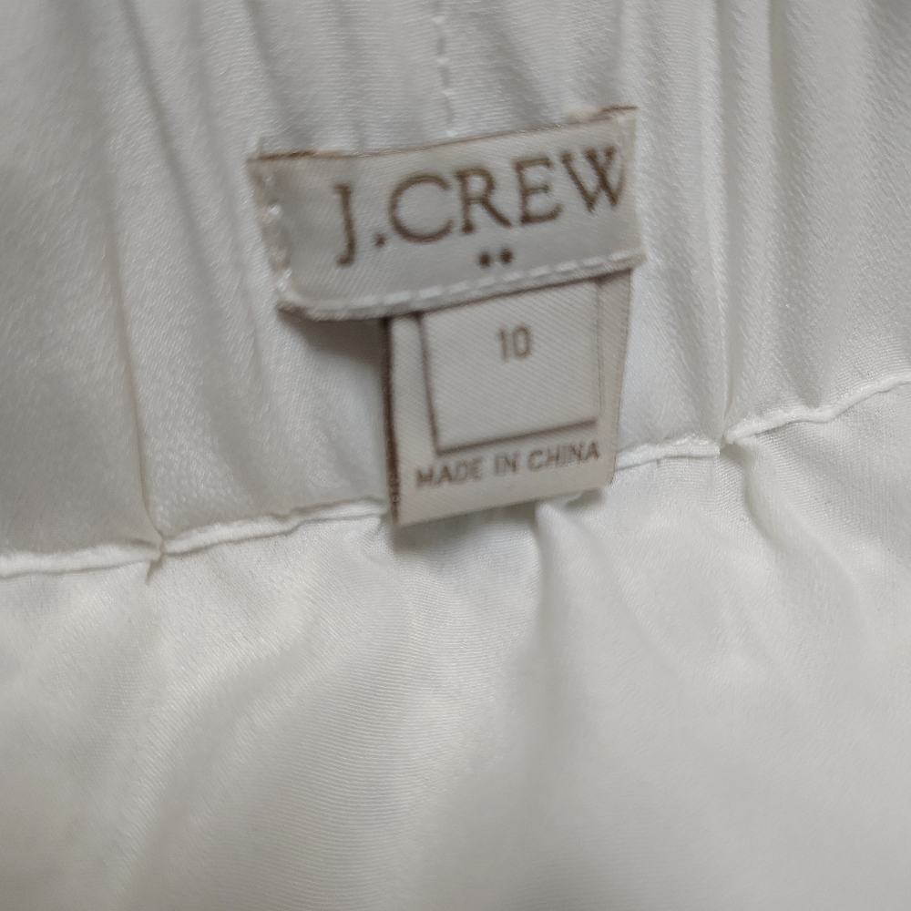 J.Crew White Lace Scalloped Mini Skirt Ladies 10 Like New - Picture 2 of 3